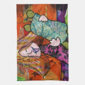 Torahの女の子 キッチンタオル (縦)