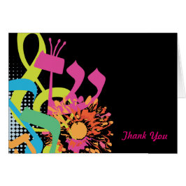 TORAHの花柄の音はサンキューカードを折りました