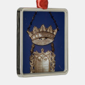 Torahスクロールのための胸あてか盾 メタルオーナメント (右)