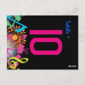 TORAHフローラテーブルのシーティングカードの音 ポストカード (裏面)