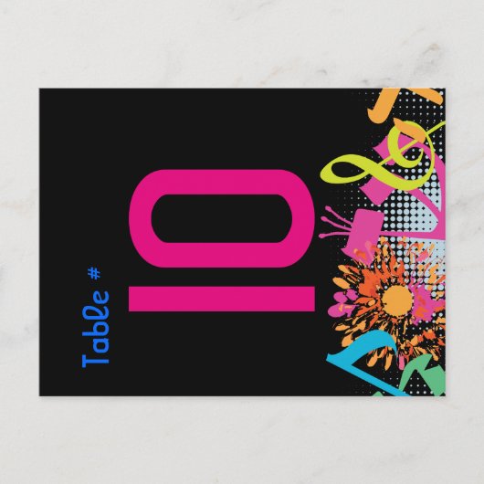 TORAHフローラテーブルのシーティングカードの音 ポストカード (正面)