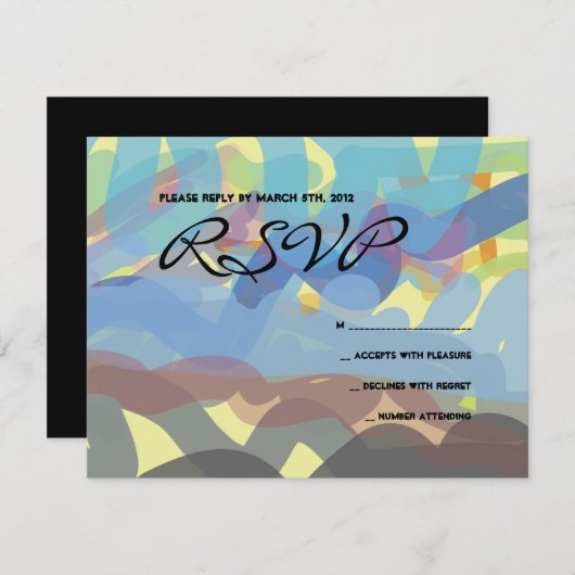 TORAH絵を描バーバルミツワー返信カード 出欠カード (正面/裏面)