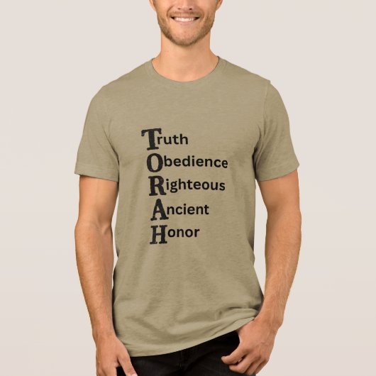 Torah T-Shirt show the true meaning of Torah  トライブレンドＴシャツ (正面)