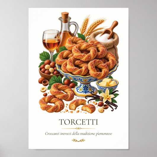 Torcetti – Vintage Italian Dessert ポスター (正面)
