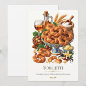 Torcetti – Vintage Italian Dessert 招待状 (正面/裏面)