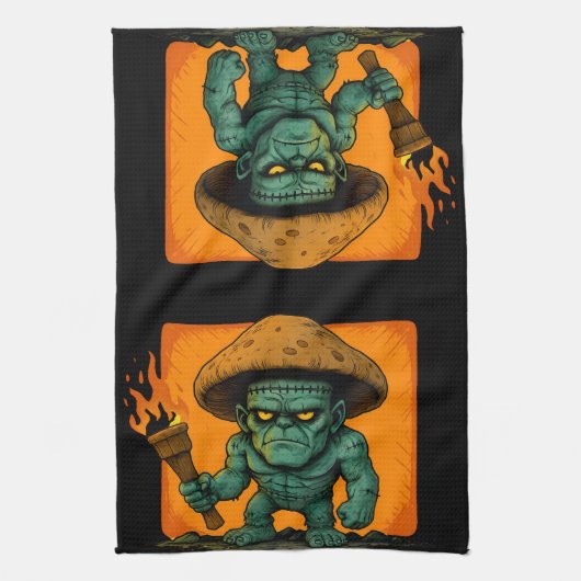 Torch & Temper – Mushroom Beast Design キッチンタオル (縦)