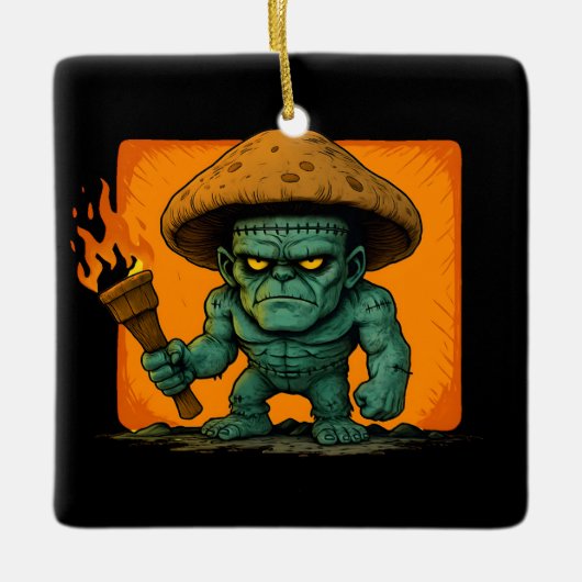 Torch & Temper – Mushroom Beast Design セラミックオーナメント (正面)