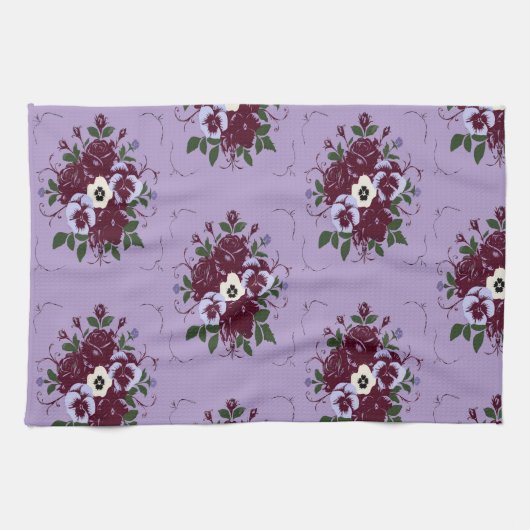 Torchon - Bouquet de Violettes キッチンタオル (横)