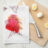 Torchon poissons rouges キッチンタオル (四つ折り)