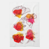Torchon poissons rouges キッチンタオル (縦)