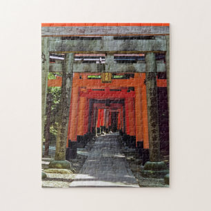 Torii gates - Kyoto, Japan, Asia ジグソーパズル