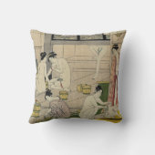 Torii Kiyonagaの浴場の女性 クッション (裏面)