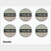 Torino City Pride Emblem – Italian Identity ラウンドシール (シート)