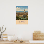 Torino, Italy – Vintage Travel Poster ポスター (キッチン)