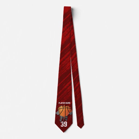 Torn Basketball (Personalized) Neck Tie ネクタイ (正面)