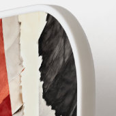 Torn-Edge Monochrome with Ember Bands, Modern Wall ピックルボールラケット (左詳細)