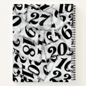 Torn Paper Numbers Collage Art  ノートブック (裏面)