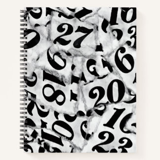 Torn Paper Numbers Collage Art  ノートブック