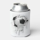 Torn Soccer White Can Cooler 缶クーラー (缶正面)