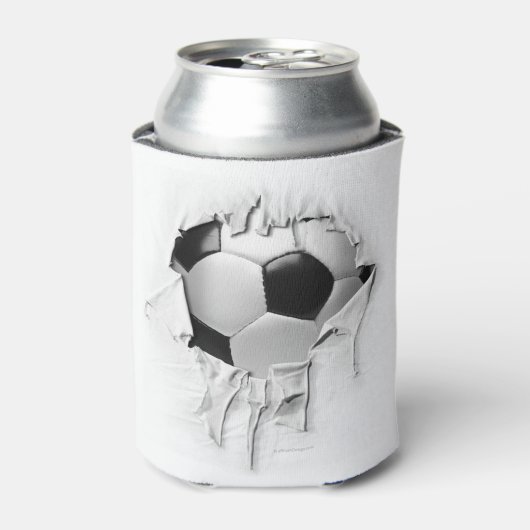 Torn Soccer White Can Cooler 缶クーラー (缶正面)
