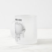Torn Volleyball Frosted Coffee Mug フロストグラスマグカップ (正面左)