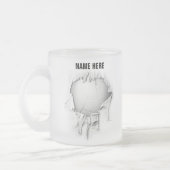 Torn Volleyball Frosted Coffee Mug フロストグラスマグカップ (左)
