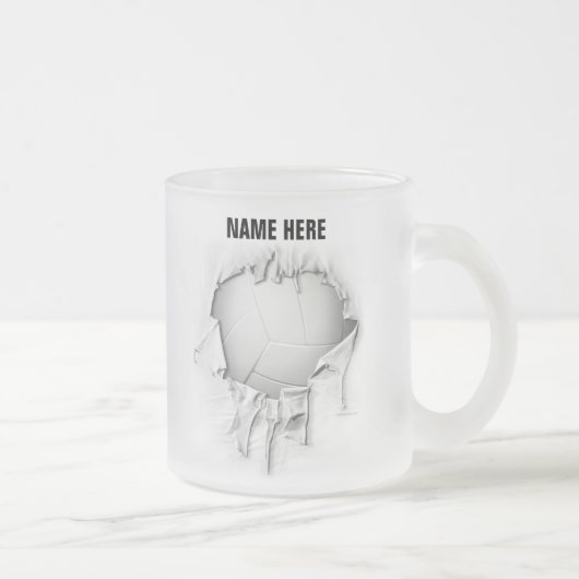 Torn Volleyball Frosted Coffee Mug フロストグラスマグカップ (右)