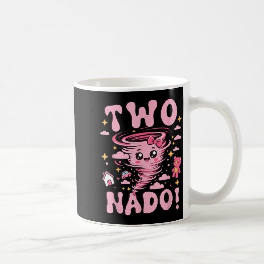 Tornado 2 Year Old Girl Birthday Two Nado 2nd Bday コーヒーマグカップ (右)