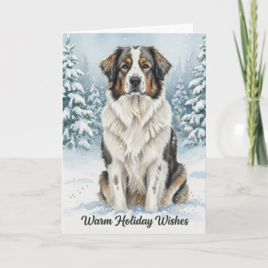 Tornjak in Winter Wonderland Holiday Card シーズンカード (正面)