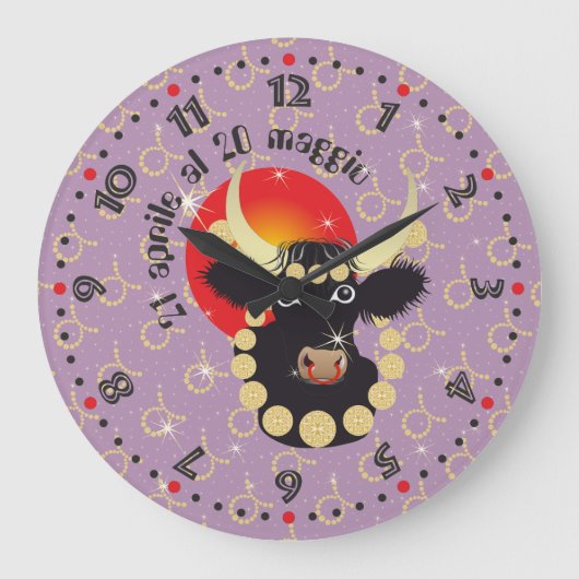 Toro 21 aprile al 20 maggio Orologio ラージ壁時計 (正面)