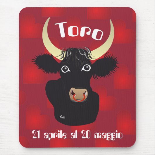 Toro 21 aprile al al 20 maggio Tappetiniマウスごと マウスパッド (正面)
