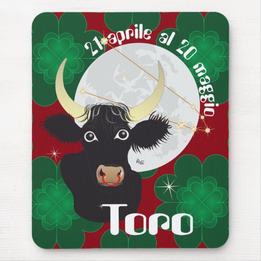 Toro 21 aprile al al 20 maggio Tappetiniマウスごと マウスパッド (正面)