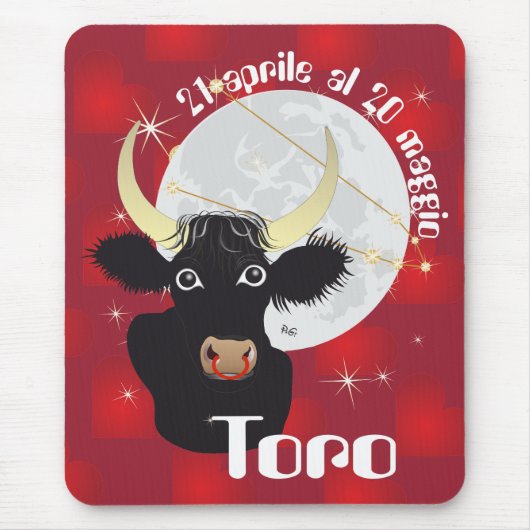 Toro 21 aprile al al 20 maggio Tappetiniマウスごと マウスパッド (正面)