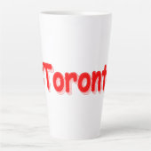 「#Toronto」かわいいデザイン。買今 カフェラテマグ (正面)