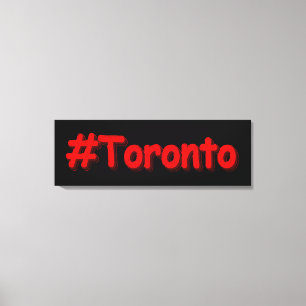 「#Toronto」かわいいデザイン。買今 キャンバスプリント