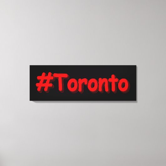 「#Toronto」かわいいデザイン。買今 キャンバスプリント (正面)