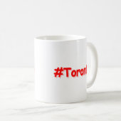 「#Toronto」かわいいデザイン。買今 コーヒーマグカップ (正面右)