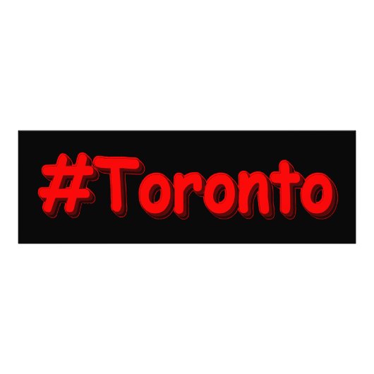 「#Toronto」かわいいデザイン。買今 フォトプリント (正面)