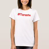 「#Toronto」かわいいデザイン。買今 Tシャツ (正面)