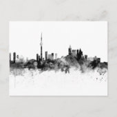 Toronto Canada Skyline Black White ポストカード (正面)