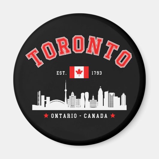 Toronto Canada Skyline City マグネット (正面)