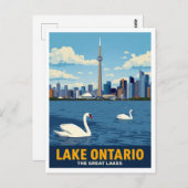Toronto Canada Skyline Lake Ontario ポストカード (正面/裏面)