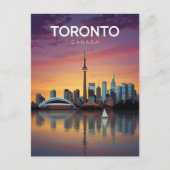Toronto Canada Sunset Skyline ポストカード (正面)