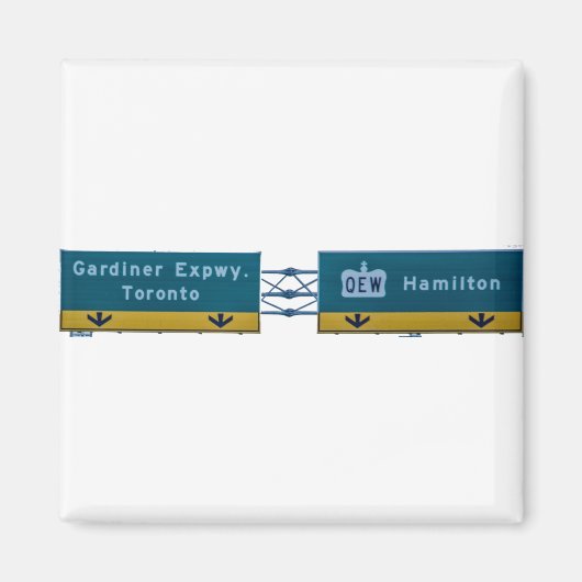 Toronto, Canda street interstate sign マグネット (正面)