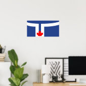 Toronto city flag canada symbol ポスター (ホームオフィス)