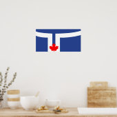Toronto city flag canada symbol ポスター (キッチン)