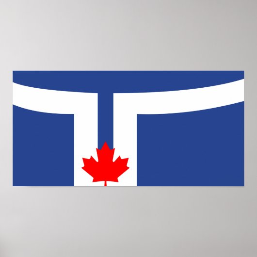 Toronto city flag canada symbol ポスター (正面)