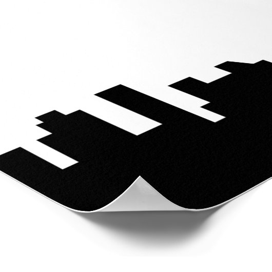 toronto cityscape canada city symbol black silhoue ポスター (角)