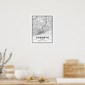 Toronto Ontario Canada Travel City Map ポスター (キッチン)