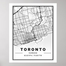 Toronto Ontario Canada Travel City Map ポスター